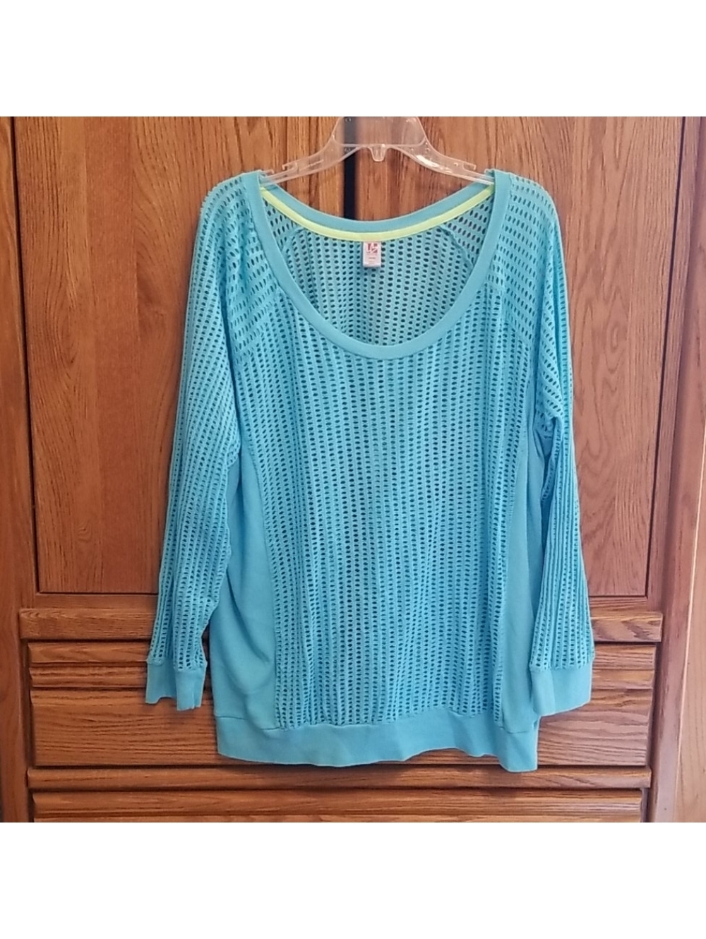 LB Active Women's Blue Turquoise Casual Tunic Top Size 18/20